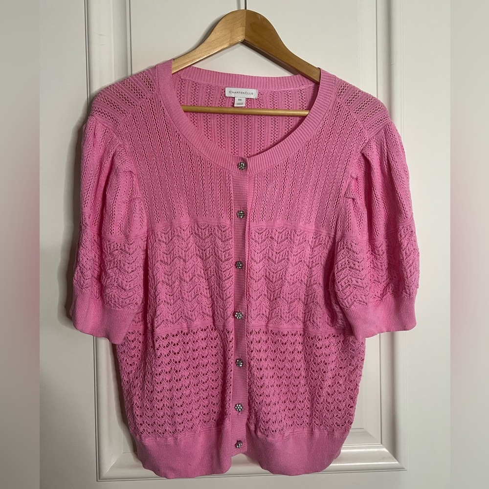Charter Club, Pink, Cardigan